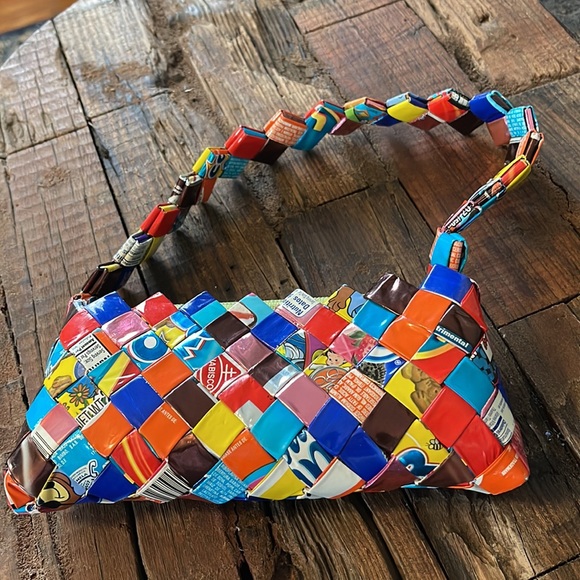 Vintage Purse Made of Food/Candy Wrappers - Picture 3 of 6